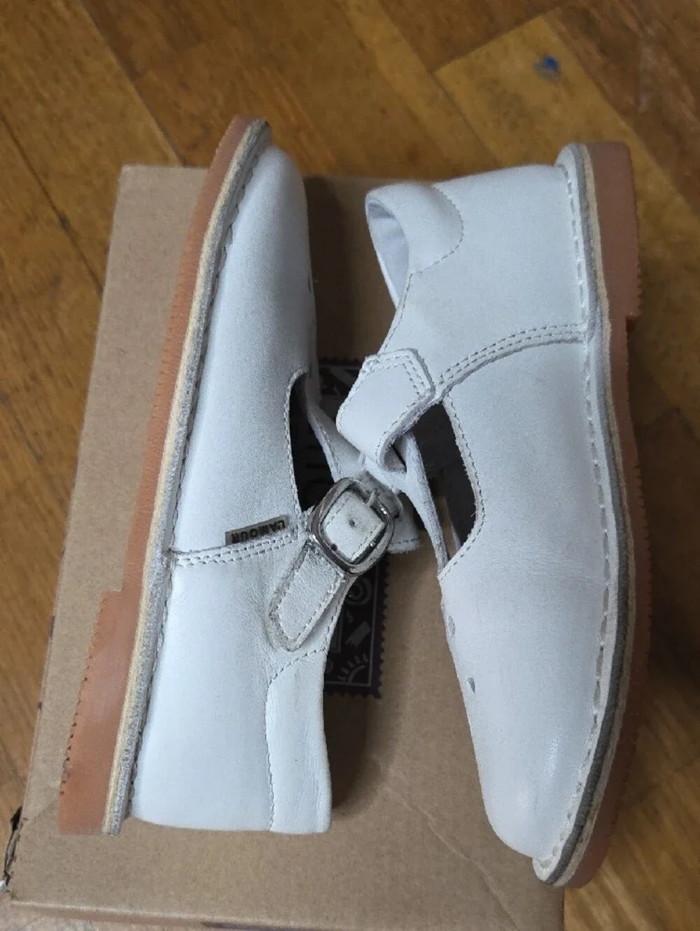 L'Amour | Classic White Girls' Mary Jane Leather Shoes